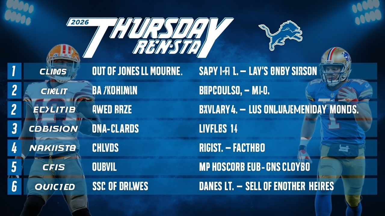 2026 NFL Thursday Night Football Schedule Unveiled, Lions Lead Full Slate