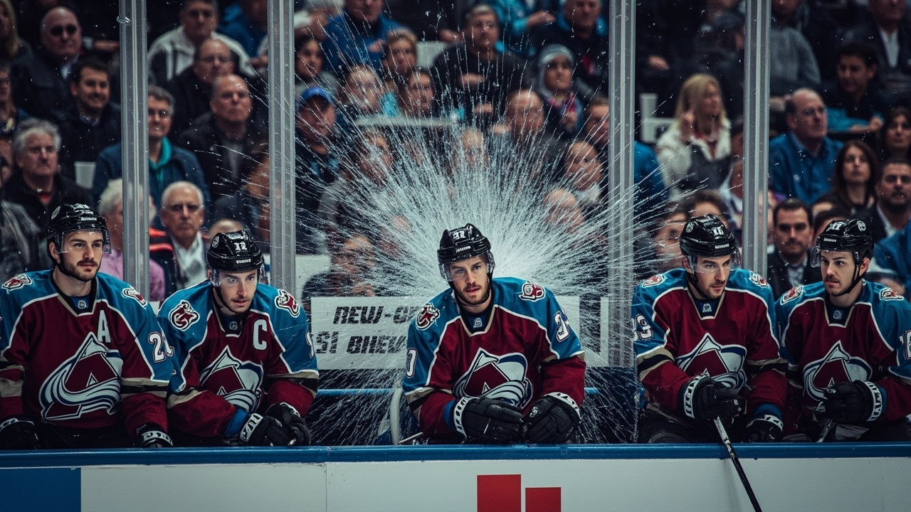 Avalanche Fans Shatter Glass Behind Kings Bench, Raining Down on Coach D.J. Smith