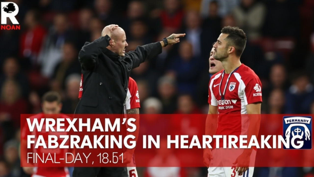 Wrexham's Promotion Dreams Dashed in Heartbreaking Final-Day Draw, Premier League Quest Over