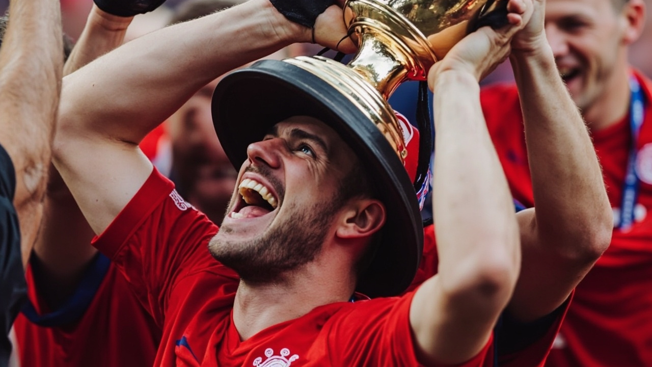 Bayern Munich Celebrates Bundesliga Trophy After Kane's Hat Trick Breaks Goals Record