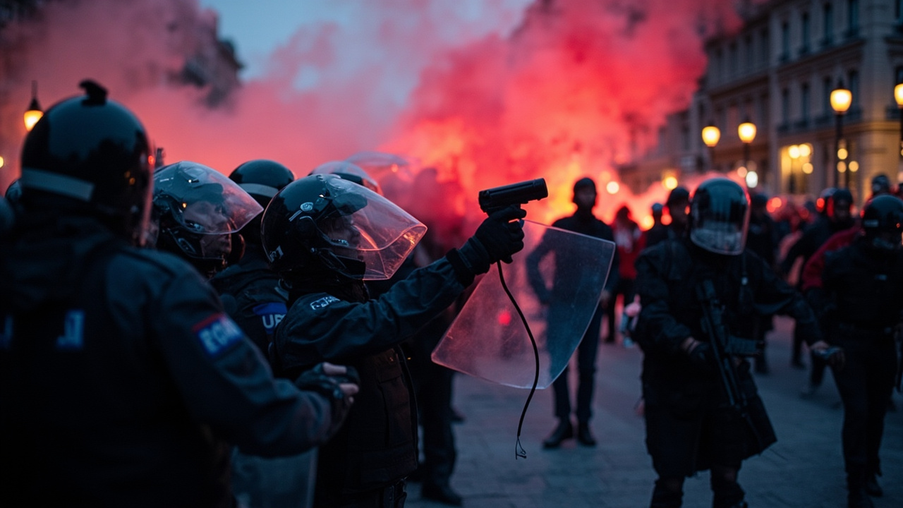Police disperse PSG fans on Champs-Élysées after 127 arrested in Paris celebrations