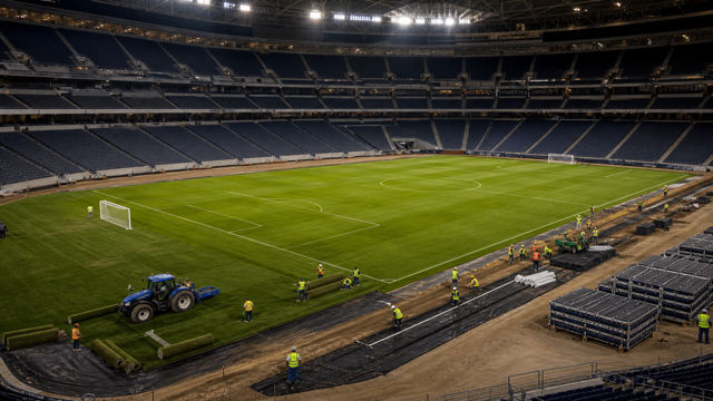 How NFL Stadiums Are Being Turned Into World Cup Soccer Pitches