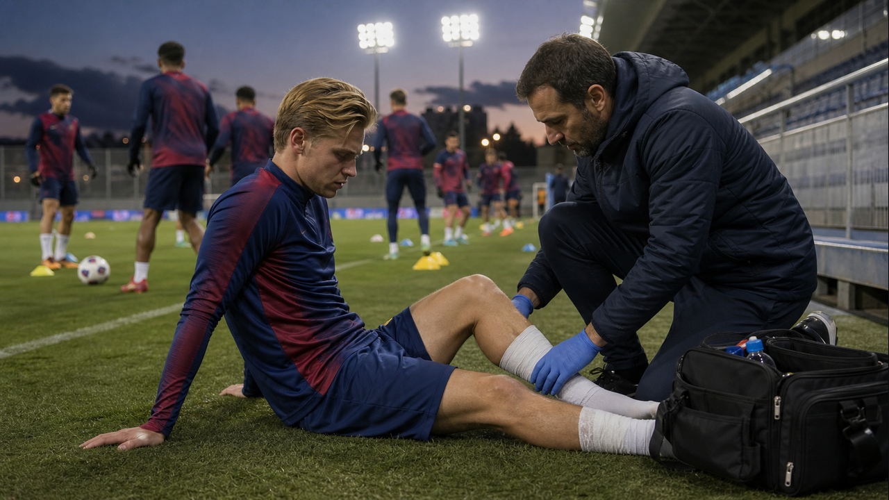 Barcas De Jong Leg Out Five to Six Weeks