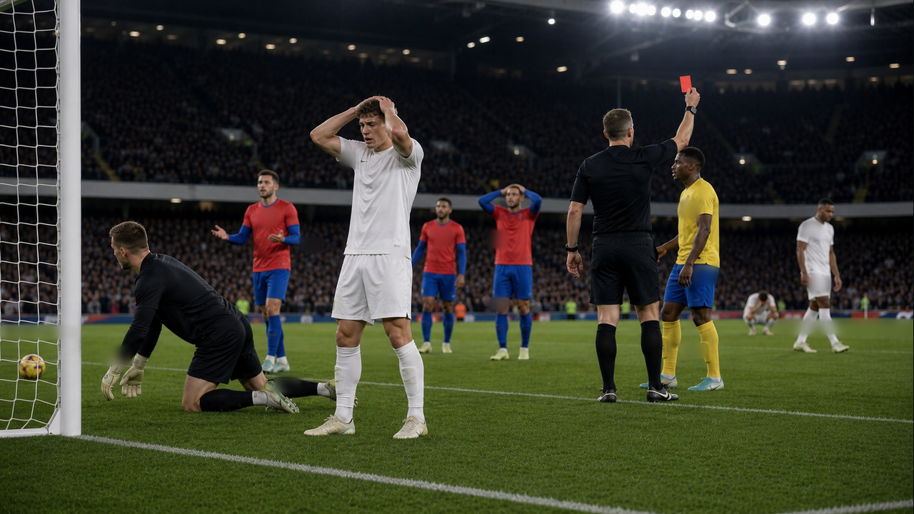 Crystal Palace held by 10-man Leeds in goalless draw as Calvert
