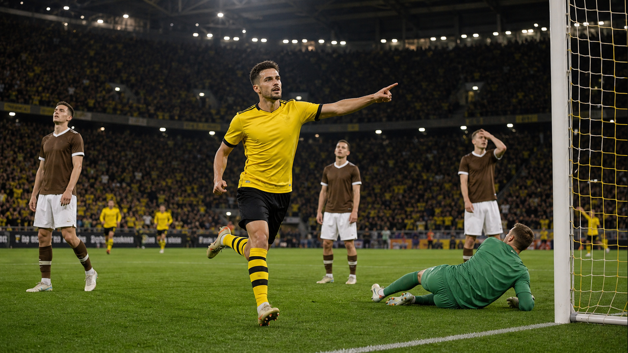 Cans Late Penalty Gives Dortmund Win Over St Pauli
