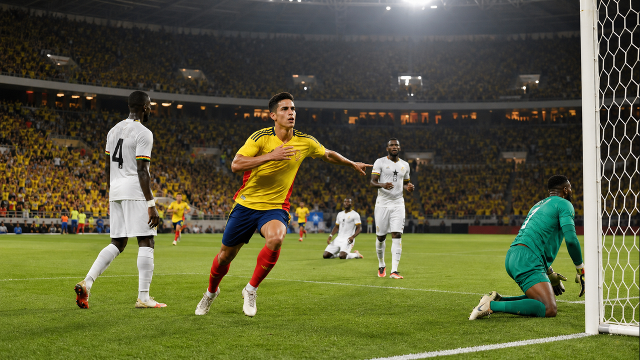Arias Scores as Colombia Beats Ghana to Reach the World Cup Round of 16