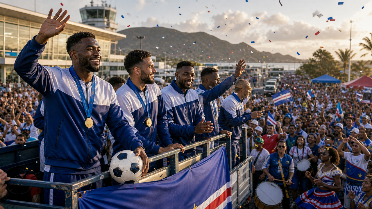 Cabo Verde Soccer Team Returns Home to Independence Day Welcome